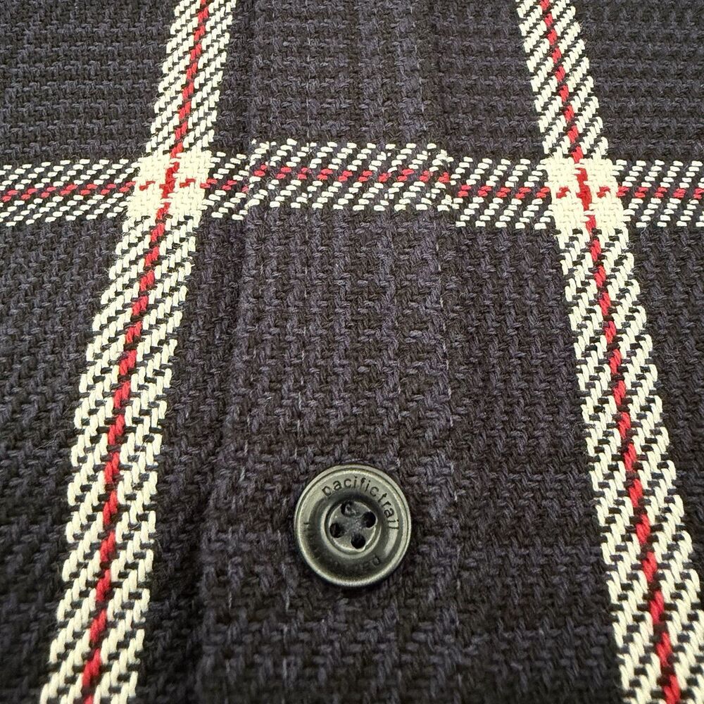 Pacific Trail Men's Shirt Size XL Plaid Button-Up Blue Long Sleeve Thick Cotton - Picture 5 of 9